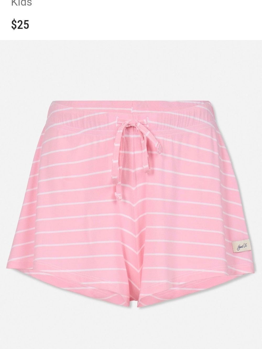 Girls' Pink Striped Pajama Shorts -(134) Splendid